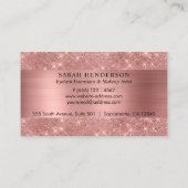 Roos Gold Chic Glitter-schijven Visitekaartje (Achterkant)