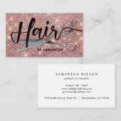 Roos Gold Chic Haarstylist Visitekaartje (Voorkant / Achterkant)