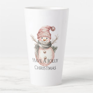 Roos Gold Christmas Snowman Latte Mok