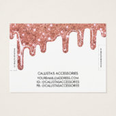 Roos Gold Chunky Glitter Drift Bracelet Display Visitekaartje (Achterkant)