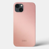 Roos Gold Colour | Aangepaste Initialen Case-Mate iPhone Case (Achterkant)