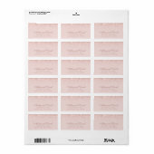 Roos Gold Confetti Blush Pink Modern Adres Etiket (Full Sheet)