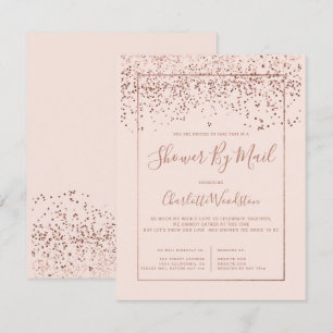 Roos gold confetti blush vrijgezellenfeest per pos kaart