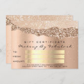 Roos Gold Confetti QR Code Logo Beauty Studio Hair (Voorkant / Achterkant)