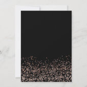 Roos gold confetti script border foto bruiloft kaart (Achterkant)