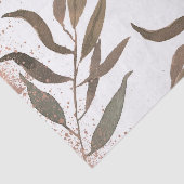 Roos Gold Copper Botanische Glam Moderne Weddensch Tissuepapier (Detail)