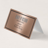 Roos Gold Copper Bronze elegant minimalistisch Visitekaartjes (Achterkant)