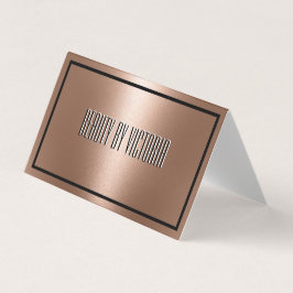 Roos Gold Copper Bronze elegant minimalistisch Visitekaartjes