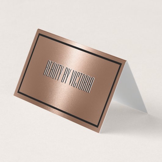 Roos Gold Copper Bronze elegant minimalistisch Visitekaartjes (Voorkant)