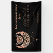 Roos Gold Crescent Moon Craft Booth Spandoek (Verticaal)