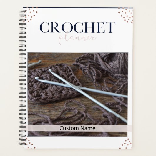 Roos Gold Crochet Planner (Voorkant)