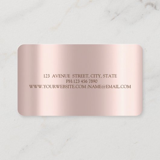 Roos Gold Cupcake, Sweets, Bakkersoep Visitekaartje (Achterkant)