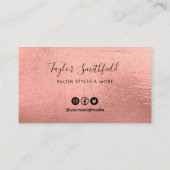 Roos Gold Custom Loyalty Kaart Visitekaartje (Achterkant)