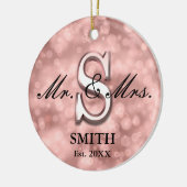 Roos Gold Custom Pas getrouwd Ceramic Ornament (Links)