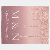 Roos Gold Custom Uw Letters Naam Fleece Deken (Voorkant (Horizontaal))