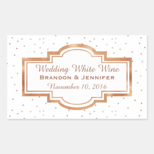  Roos Gold Custom Wedding Sticker (Voorkant)