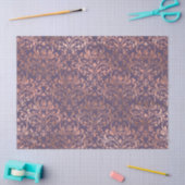Roos Gold Damask op Paarse ontkoppeling Tissuepapier (Craft)