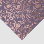 Roos Gold Damask op Paarse ontkoppeling Tissuepapier (Detail)