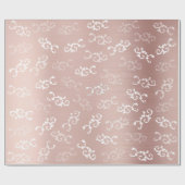  Roos Gold Damask Patroon Cadeaupapier (Vlak)