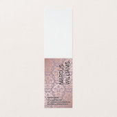 Roos Gold Damask Patroon Visitekaartjes (Buitenkant ongevouwen)