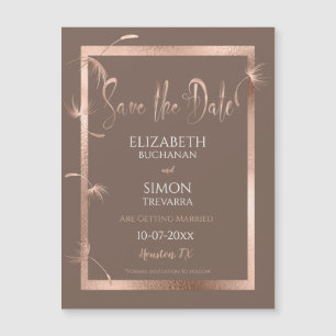 Roos Gold Dandelions en Chocolade Save the Date