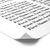 Roos Gold Delicate Wedding Seating Chart Poster (Hoek)