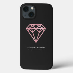 Roos Gold Diamond iPhone 13 Hoesje