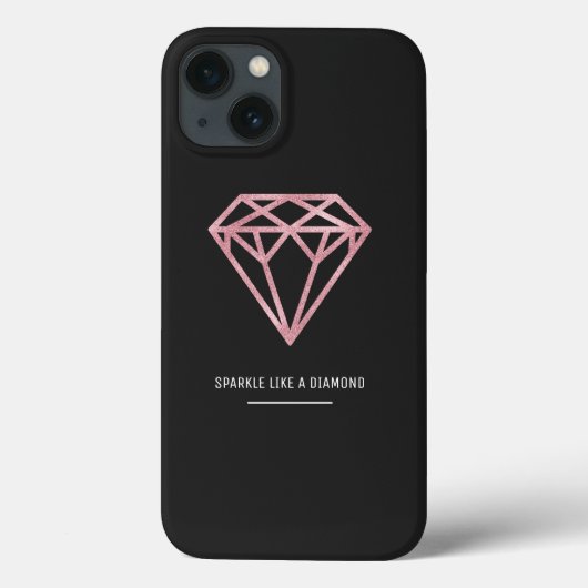 Roos Gold Diamond Case-Mate iPhone Case (Achterkant)