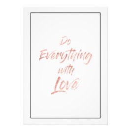 Roos Gold - Doe alles met Love Print Foto Afdruk