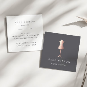 Roos Gold Dress-formulier Seamstress Tailor Desi Vierkante Visitekaartje