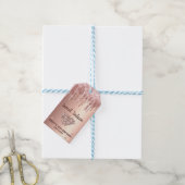 Roos Gold Dripping Glitter & Diamond Sweet 16 Cadeaulabel (Met Touw)