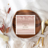 Roos Gold Dripping Glitter Metallic Shine Servet