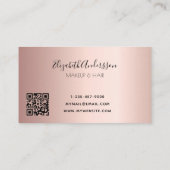 Roos gold drips QR code script Visitekaartje (Achterkant)