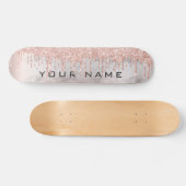 Roos Gold Drives - Aangepaste meisjesnaam Skateboard (Horizontaal)