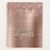 Roos Gold Driving Glitter op maat Planner (Voorkant)