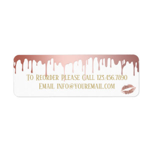Roos Gold Driving Makeup Distributor Reorder Etiket