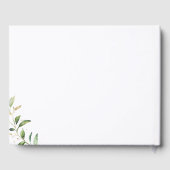 Roos Gold Dusty Blue Greenery Geometric Wedding Gastenboek (Achterkant)