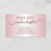 Roos Gold Dusty Blush Roze Glitter Sparkles Drip Visitekaartje (Achterkant)