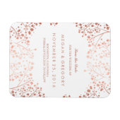 Roos Gold Effect Baby's Breath Save the Date Magneet (Horizontaal)