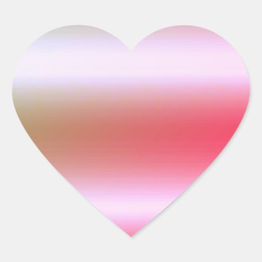 Roos Gold Elegant Blank Sjabloon Hart Sticker (Voorkant)