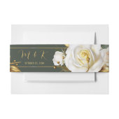 Roos Gold Elegant Bloemen Bruiloft Uitnodiging Uitnodigingen Wikkel (Voorkant Voorbeeld)