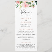 Roos Gold Elegant Herfst Flowers Wedding Programma (Voorkant)