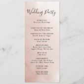 Roos Gold Elegant Herfst Flowers Wedding Programma (Achterkant)
