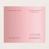 Roos Gold Elegant Modern Simple Monogram Sjabloon Visitekaartjes (Binnenkant ongevouwen)