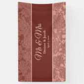 Roos Gold Elegant Photo Booth Wedding Spandoek (Verticaal)