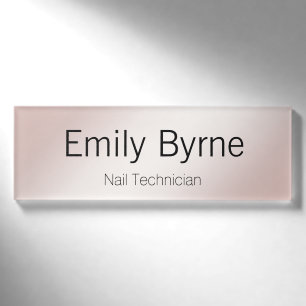 Roos Gold Employee Personeel Magnetic Name Tag Bad