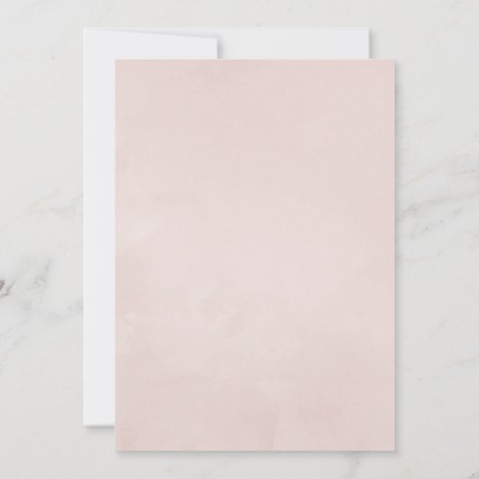 Roos Gold en Blush Pink Drive by Shower Kaart (Achterkant)