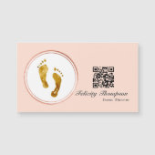 Roos Gold en Blush Pink Event Planner QR Code (Voorkant)