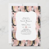 Roos Gold- en Blush Wine Tasting Couples Shower Kaart (Voorkant)