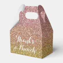 Roos Gold en Glitter Favor Box